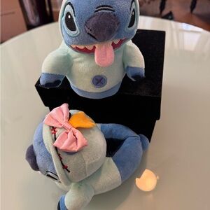 STITCH!!!  Disney Blue and White Fabric size 5/6 Slipper. NOT WORN